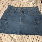 Denim Mini Skirt with Pockets Blue Size 6 Photo 0