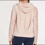 Calia by Carrie  Underwood Pink Velvet Sleeves Effortless Hoodie Photo 1