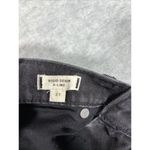 Madewell  Women’s Black Mini Jean Skirt Sz 27 Rigid Denim‎ A Line Fray Edge Photo 2