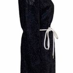 Robert Rodriguez  NWT Sheer Velvet Belted Long Sleeve Mini Dress Black Size 2 Photo 4