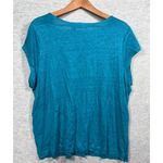 Tahari Womens Top XL 100% Linen Side Buttons Casual Photo 3