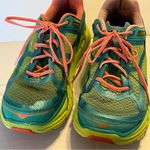 Hoka One One Womens Size 9 Shoes Clifton 1 Athletic Aqua Coral *FLAWED THRASHED Photo 13