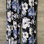 Evan Picone  black label‎ wide leg flare, floral trousers, size medium Photo 0