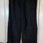 Hot Cotton Lagenlook Black 100% Linen Elastic Waist Pull On Pants Women's XL Photo 0