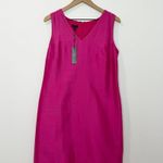 Talbots NWT Pink Dupioni Silk Cotton Blend Sheath Dress V-Neck size 12 Photo 0