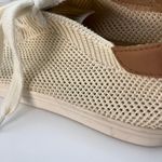 Lucky Luika Knit Sneakers Women's Size 8M Beige Tan Leather‎ Trim Slip On Photo 9