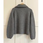 Everlane The Half-Zip Sweater in Luxe Merino Heathered Mid-Grey, Size Medium Photo 8
