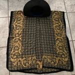 Adrienne Vittadini  Black & Gold Kimono Cover-Up + Wide Brim Hat Set NWT Photo 1