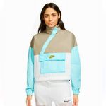 Nike  Women’s Size S Icon Clash Woven Anorak Wind Jacket Blue‎ Green Colorblock Photo 9