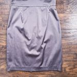 Black Halo  • two tone cocktail dress sheath beige taupe chiffon ruffle sleeves Photo 4