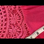August Silk SALE  linen pink lace front tank size small Photo 6