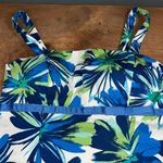 Madison Leigh  size 10 blue green floral sundress padded top adjustable straps Photo 4
