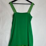 Alice + Olivia Green Tank Silk Mini Dress / Top Size Medium | Vintage Y2K Photo 7