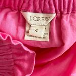 J.Crew 00s Vintage Pink Linen Stretch Waist Paper Bag Skirt Photo 4