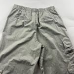 ZARA  Gray Sand Lightweight Canvas Wide Leg Cargo Pant M Photo 6