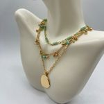 Style & Co Hammered Disc Beaded Layered Pendant Necklace in Gold MSRP $35 NWT Photo 6