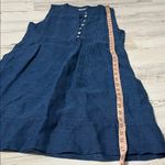 Faherty  Isha  Linen Indigo Blue Mini Dress Photo 7