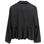 AB Studio  Black Silver Accent 2 Button Front Button Cuff Blazer Jacket Womens 12 Photo 1