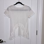Miss Me NWOT  White Lace Sleeve Ruffle Open Back Short Sleeve Photo 2