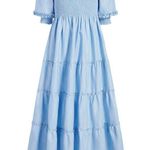 Hill House the Nesli Nap Dress in Light Blue Glitter Check Photo 13