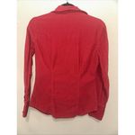 st. john's bay St John's‎ Bay Red Corduroy Button Down Shirt Small Chico Long Sleeve Photo 2