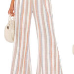 Show Me Your Mumu Edison Pants S Wide Flare Leg Multicolor Striped Flowy Trouser Photo 0