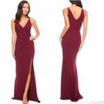 Dress the Population NWOT Jordan Ruched Side
Slit Dress burgundy sz S Photo 1