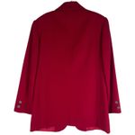 Lands' End  Wool Cashmere Blend One Button Blazer Jacket Red SIze 10 Photo 5