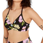 VS Pink S/M wrap criss cross high waist floral bikini set SW2 2847 Black Photo 0
