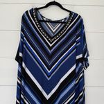 Catherine’s Women’s 3X Blue Black White Maxi Dress Long Photo 0