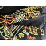 Urban Outfitters Jamie Embroidered Babydoll Dress M Strappy Black Boho raw hem Photo 6