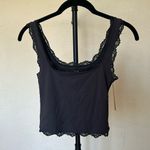 SKIMS  Fits Everybody Lace Tank Onyx NWT Size M black Photo 2