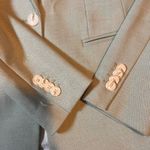 H&M  Womens Blazer Jacket XS Sage Green‎ Button Front Career Business Casual Photo 2