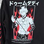 Hoodie Anime Japanese Gothic Graphic Doom Daddy Character EUC Large rare Black Photo 2