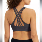 Ideology ID  22X Low Impact Sports Bra - Strappy Back - Indigo Sea Navy Blue NWT Photo 4