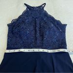 MORGAN & CO formal dress navy with sequins size 5 / 6 Blue Photo 11