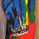 Womens S shirt Floral Print Button Collar Long Shirt Photo 7