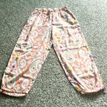 Christian Siriano ikkat print rayon linen pants with pockets Orange Photo 3