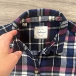 Jachs Girlfriend  Navy and Magenta Plaid Shirt Photo 2