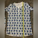 Roller Rabbit Pima Cotton Monkey Print Pajamas PJs in Blue TOP ONLY Size Small Photo 12
