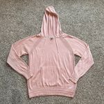 Athleta light pink Evergreen knit pullover hoodie sweater size S Photo 4