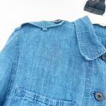 Lauren Ralph‎ Lauren Womens Vintage Beachy 100% Linen Chambray Button Up Shirt S Blue Photo 1