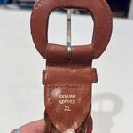 Vintage women’s XL multicolor, braided leather belt Brown Photo 4