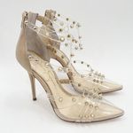 Jessica Simpson  Pumps Size 5.5 Wavery Clear Studded Wavery Pointed Toe Stiletto Photo 0