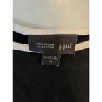 J Jill Wearever Collection Long Sleeve Pullover Top XL Black Cream Piping Photo 1