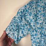 Free People White And Blue Dainty Floral Bohemian Puff Sleeve Maxi Dress Photo 5