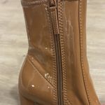 ALDO  Aurellane Nude Patent Leather Block Heel Ankle Stretch Bootie Sz  7 Photo 12