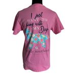 Simply Southern Womens Tee Sz S I Just Want to Hang With My Dog Pink Top Shirt Photo 1