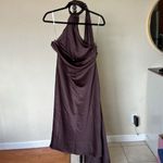 House Of CB  Angelina Asymmetric Halter Midi‎ Dress size S NWOT Photo 5