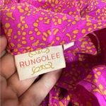 Rungolee silk tie back blouse hot pink floral print Sz XS Photo 2